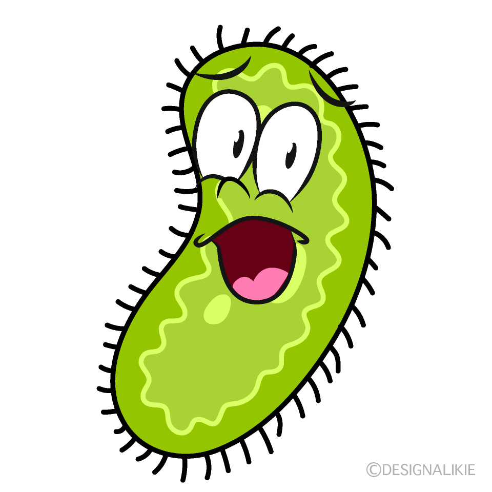Surprising Bacteria Cartoon Character Image