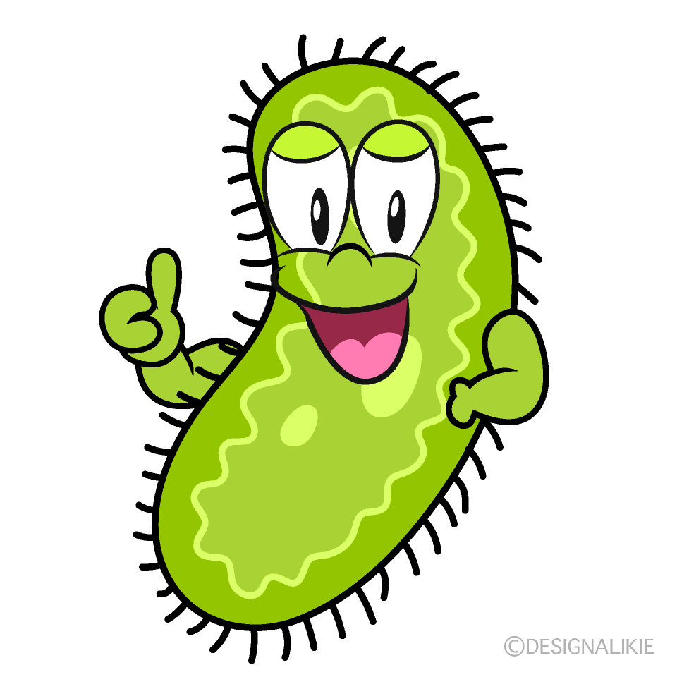 Thumbs up Bacteria Cartoon Character Image