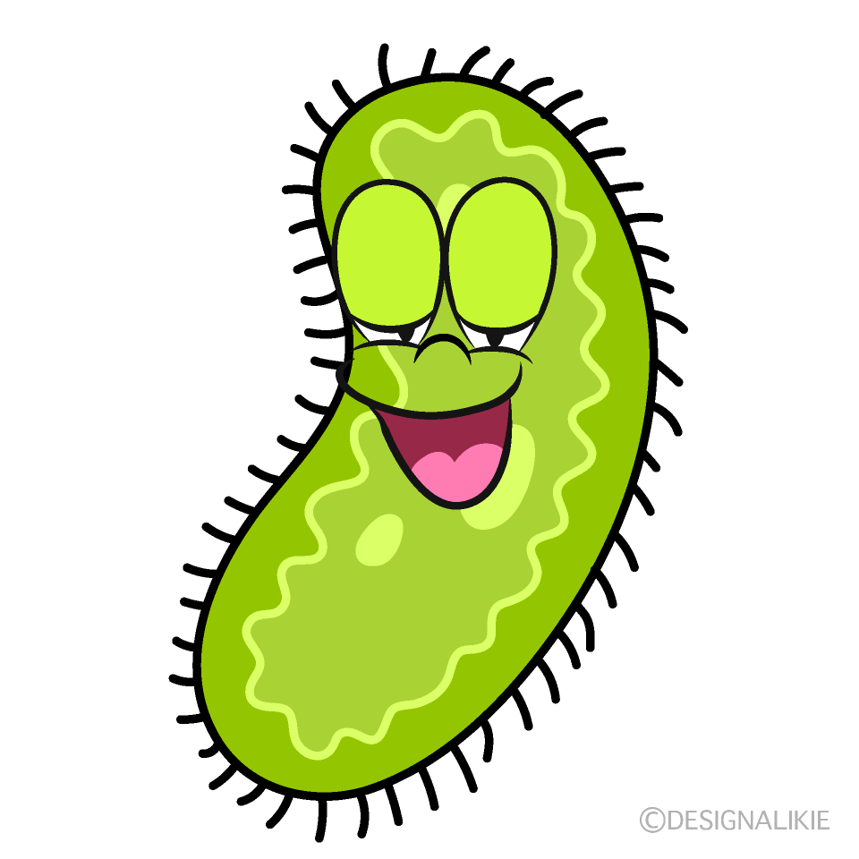 Relaxing Bacteria Cartoon Character Image