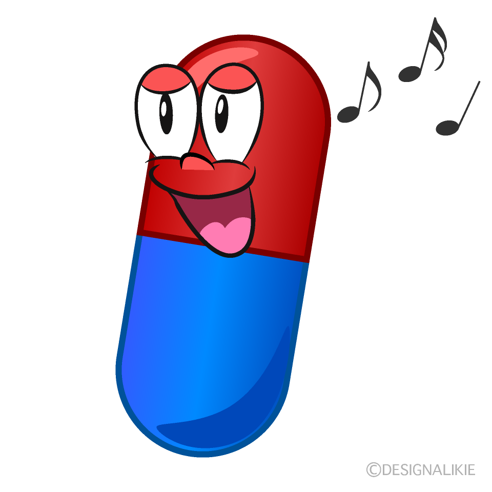 Singing Medicine Cartoon Character Image