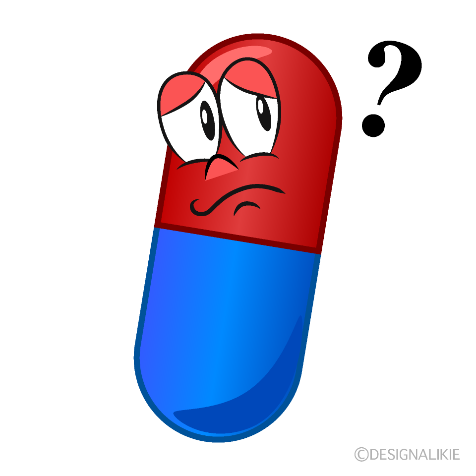 Thinking Medicine Cartoon Character Image