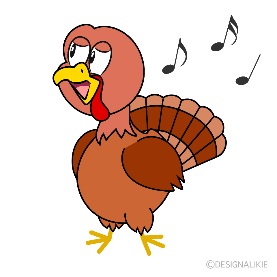 Singing Turkey Cartoon Character Image