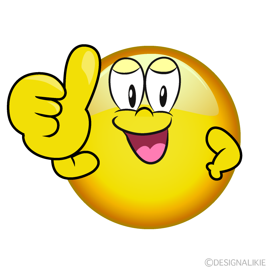 Thumbs up Emoji Cartoon Character Image