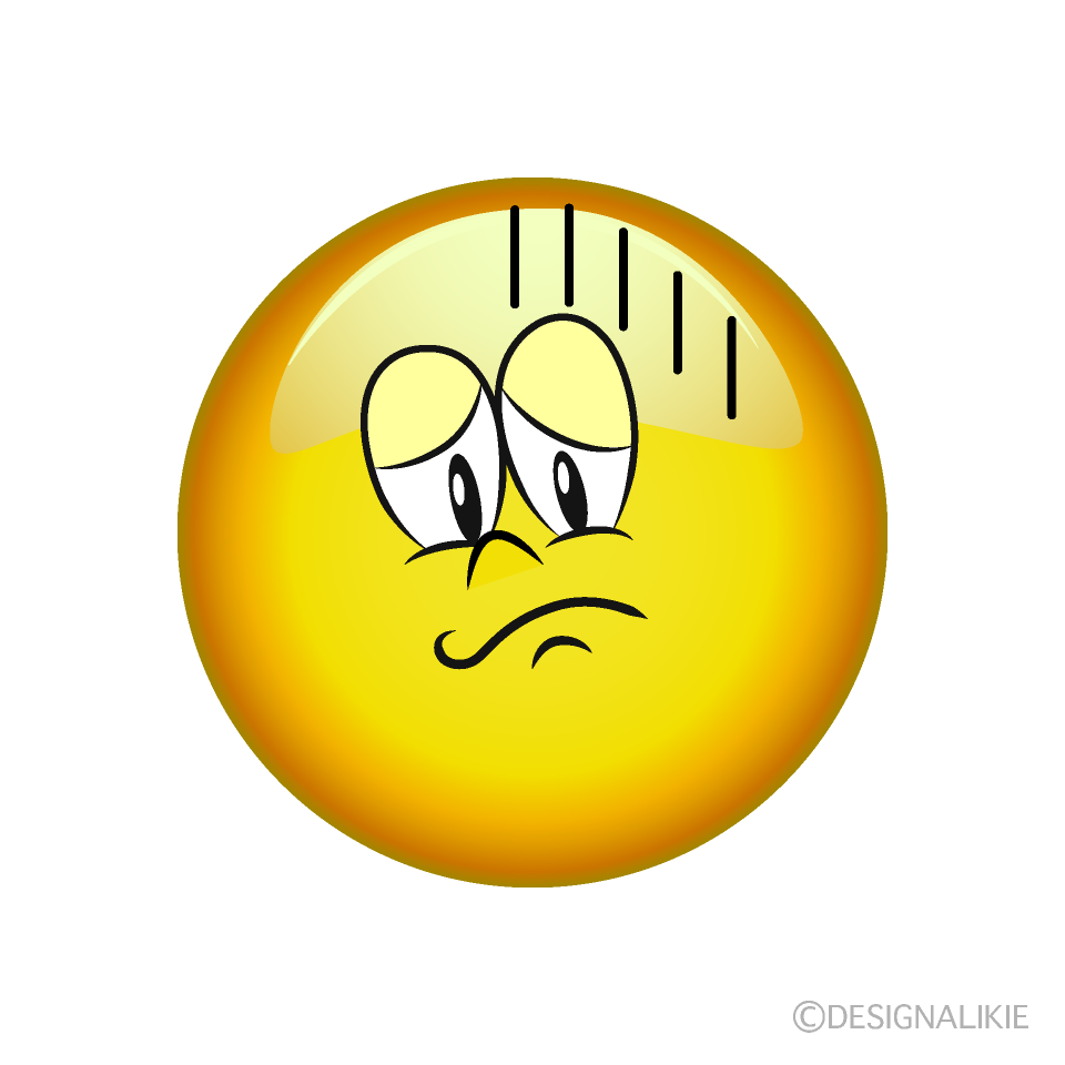 Depressed Emoji Cartoon Character Image