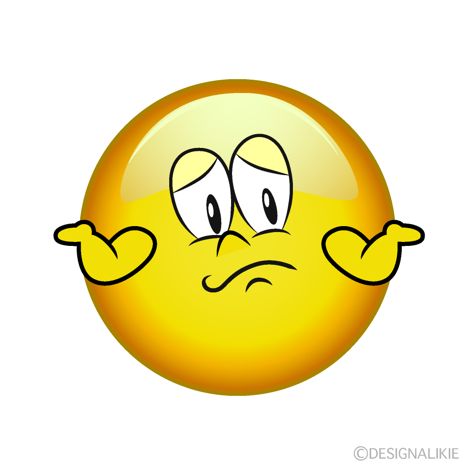 Troubled Emoji Cartoon Character Image