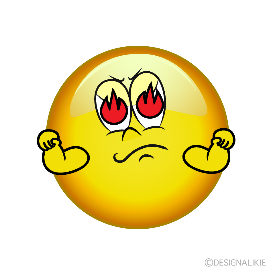 Burning Emoji Cartoon Character Image