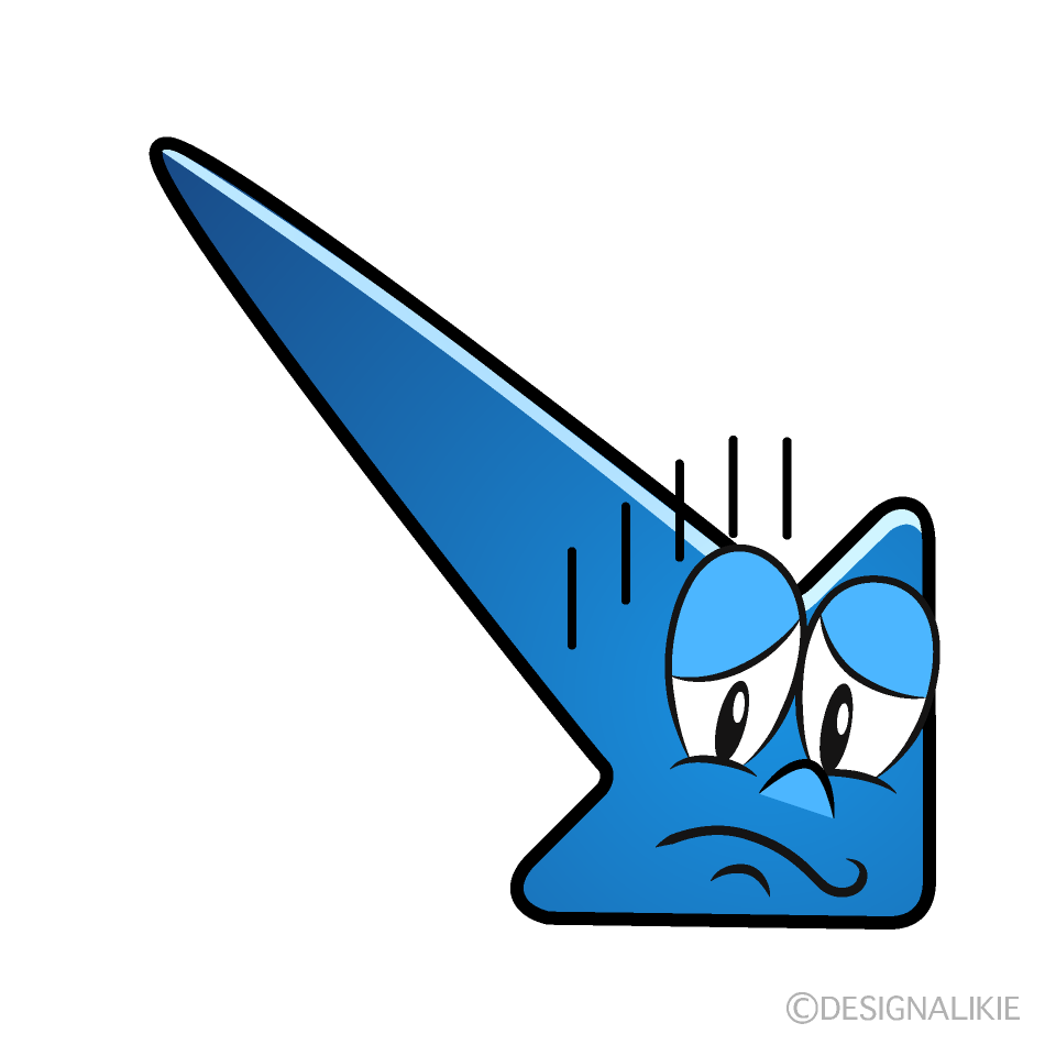 Depressed Arrow Cartoon Character Image