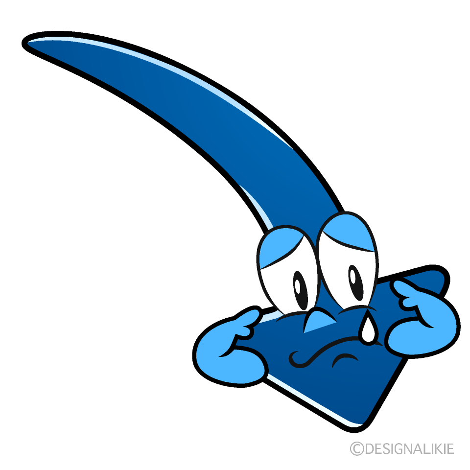Sobbing Arrow Cartoon Character Image