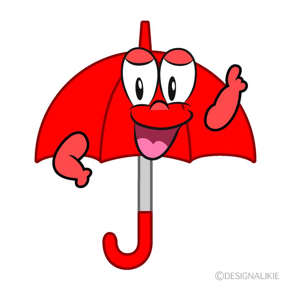Posing Umbrella Cartoon Character Image