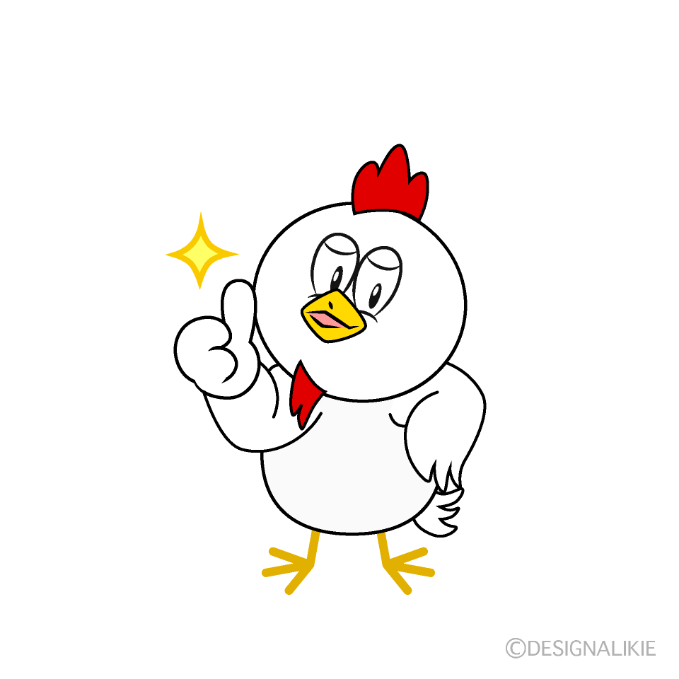 Thumbs Up Chicken Cartoon Character Image