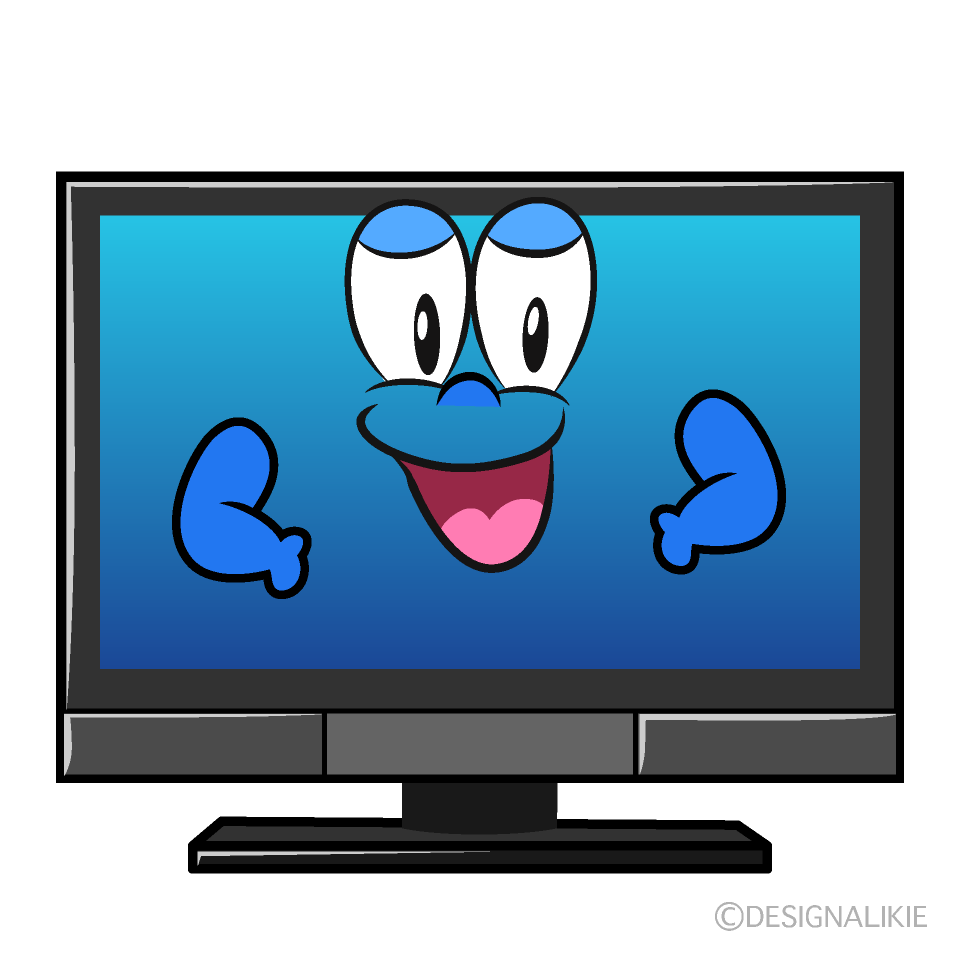 Televisor Confiado Animado