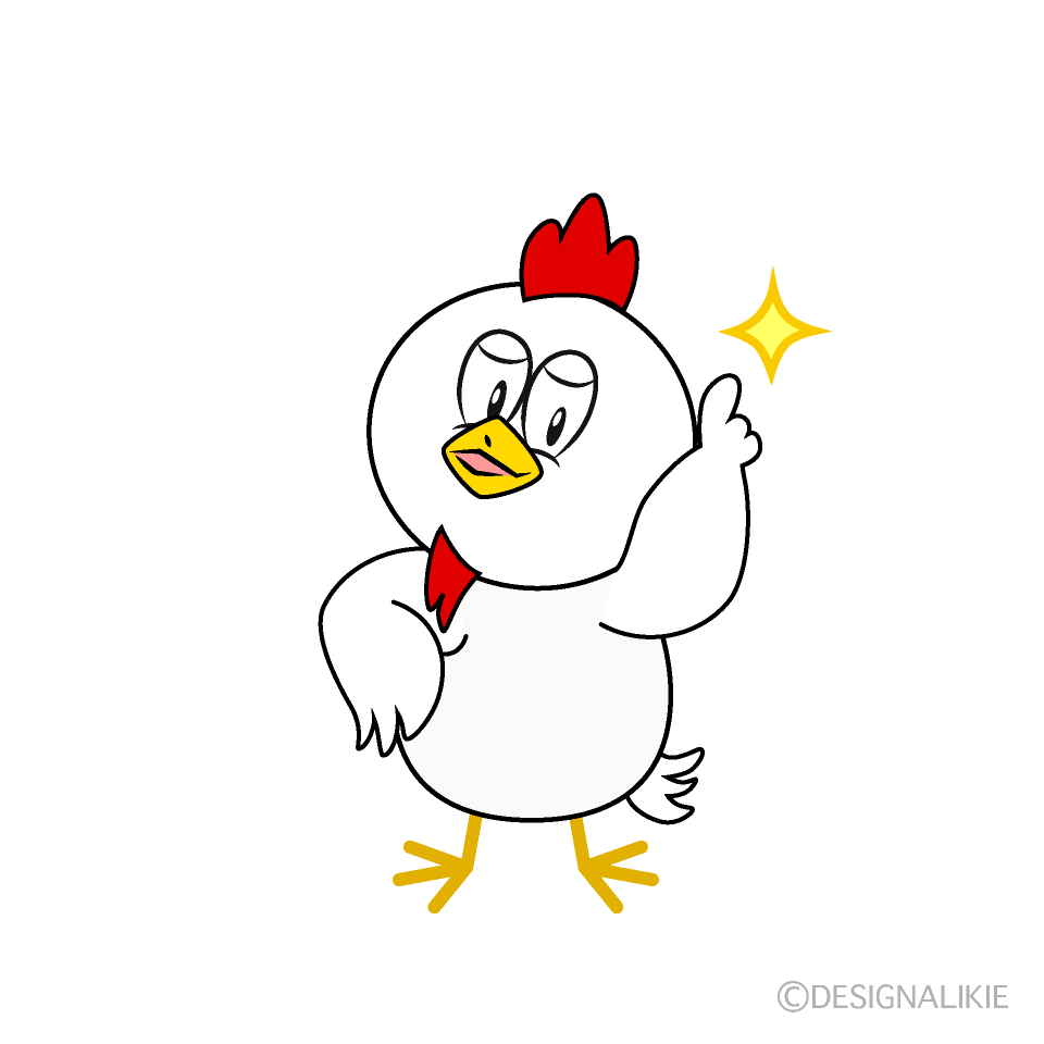 Posing Chicken Cartoon Character Image