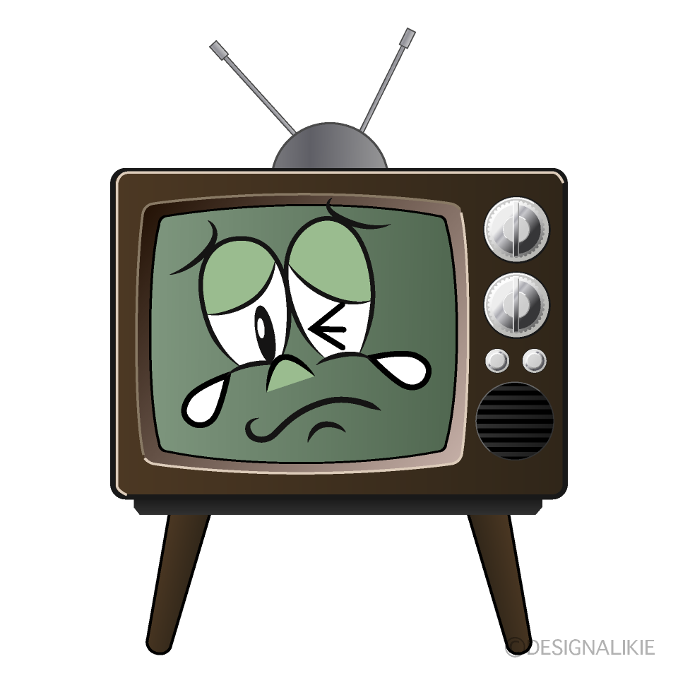 Crying Television Cartoon Character Image