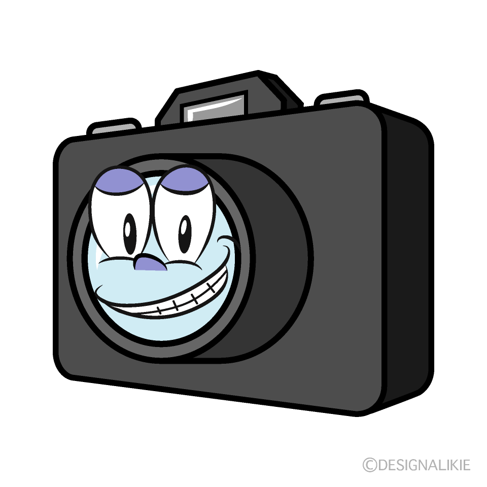 Grinning Camera Cartoon Character Image