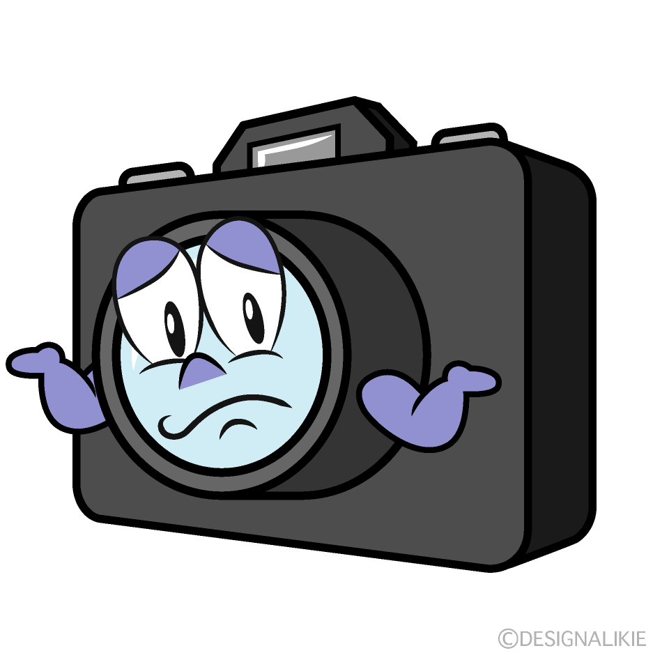 Troubled Camera Cartoon Character Image