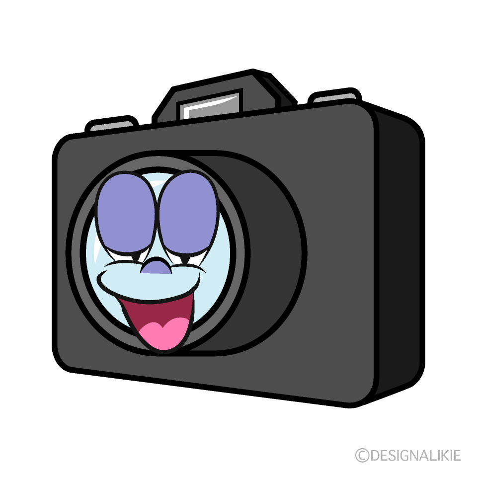 Relaxing Camera Cartoon Character Image