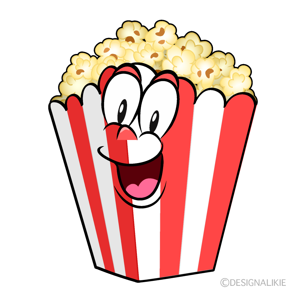 Surprising Popcorn Cartoon Character Image