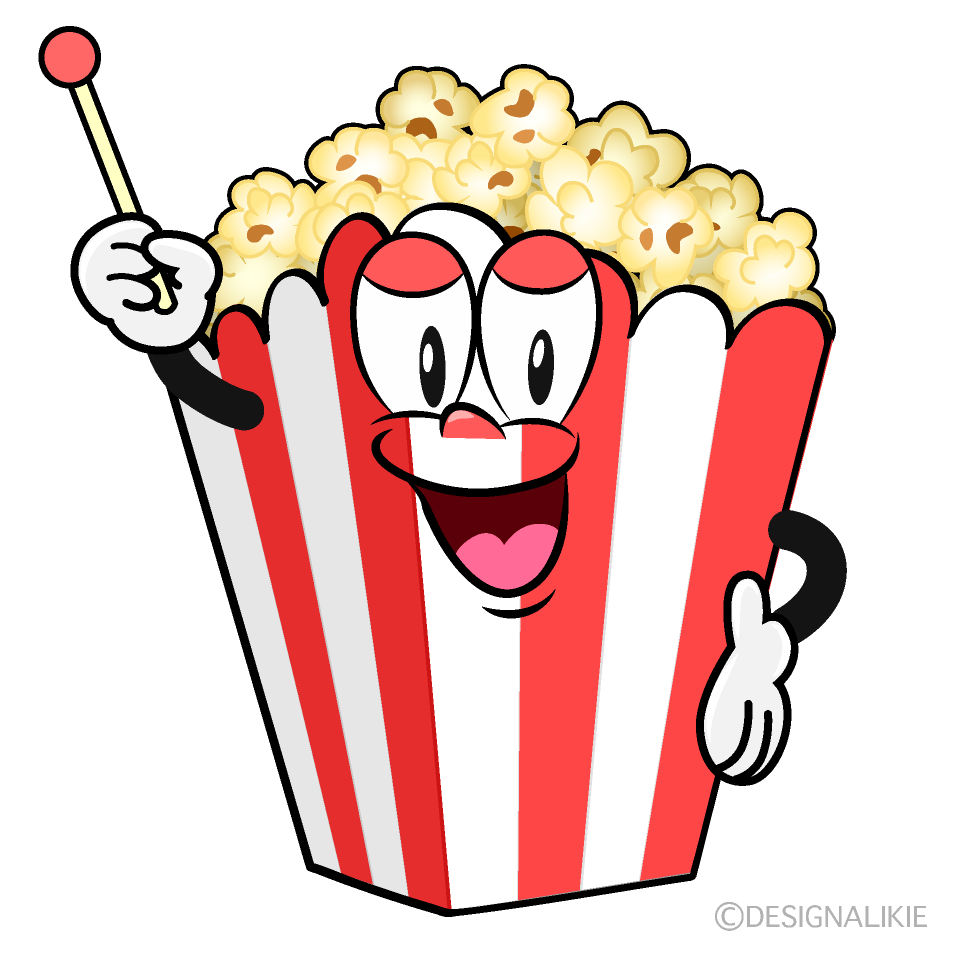 Speaking Popcorn Cartoon Character Image