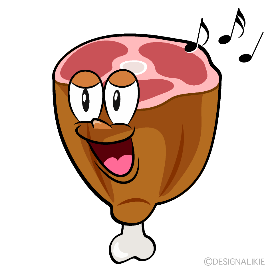 Singing Meat Cartoon Character Image