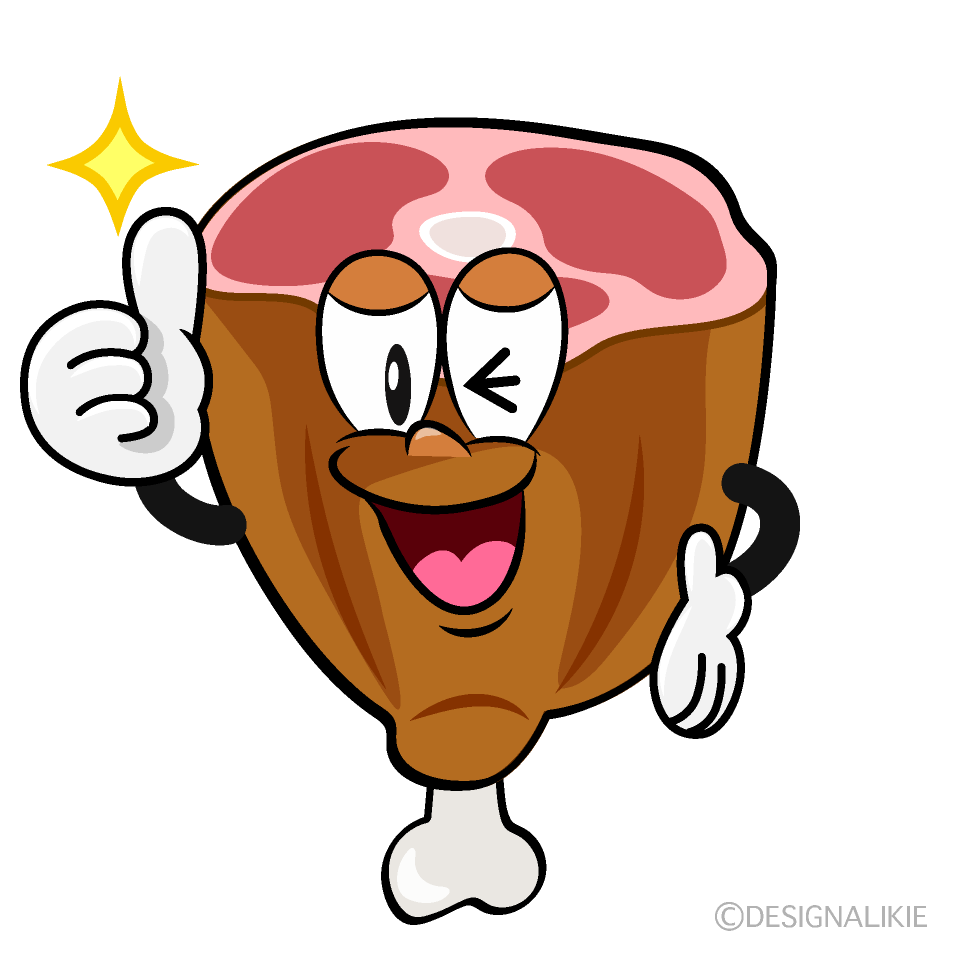 Thumbs up Meat Cartoon Character Image