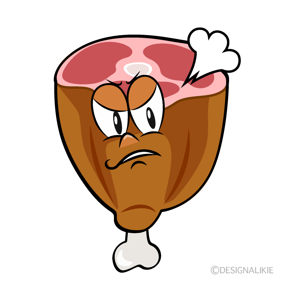 Angry Meat Cartoon Character Image