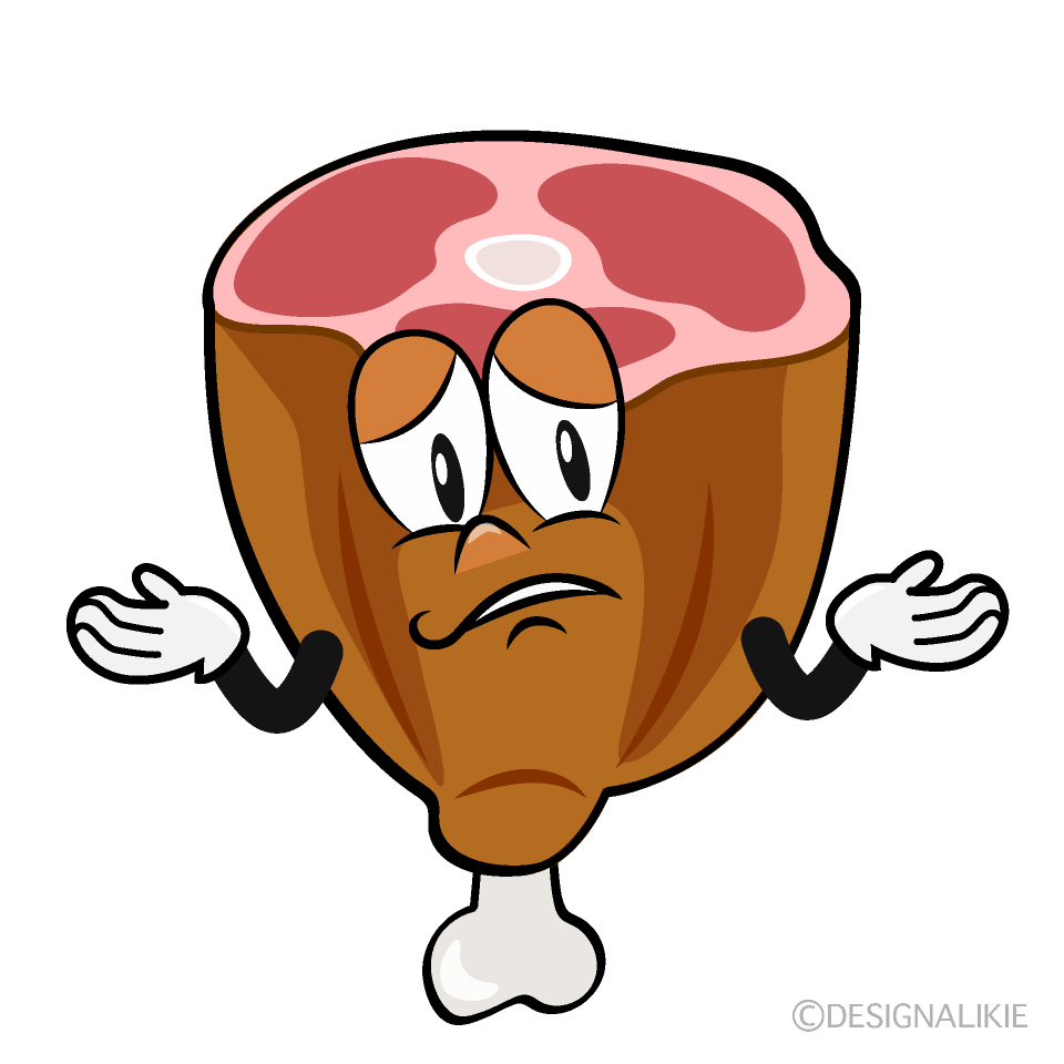 Troubled Meat Cartoon Character Image