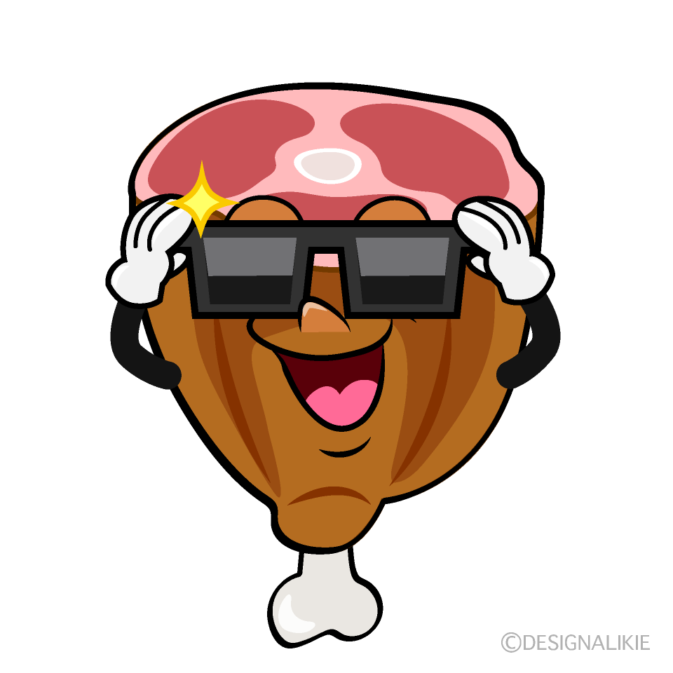 Cool Meat Cartoon Character Image