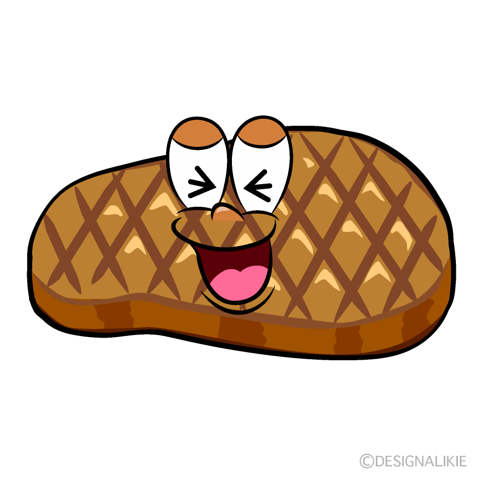 Laughing Steak Cartoon Character Image