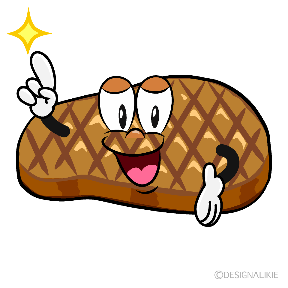 Posing Steak Cartoon Character Image