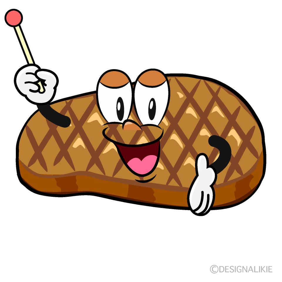 Speaking Steak Cartoon Character Image