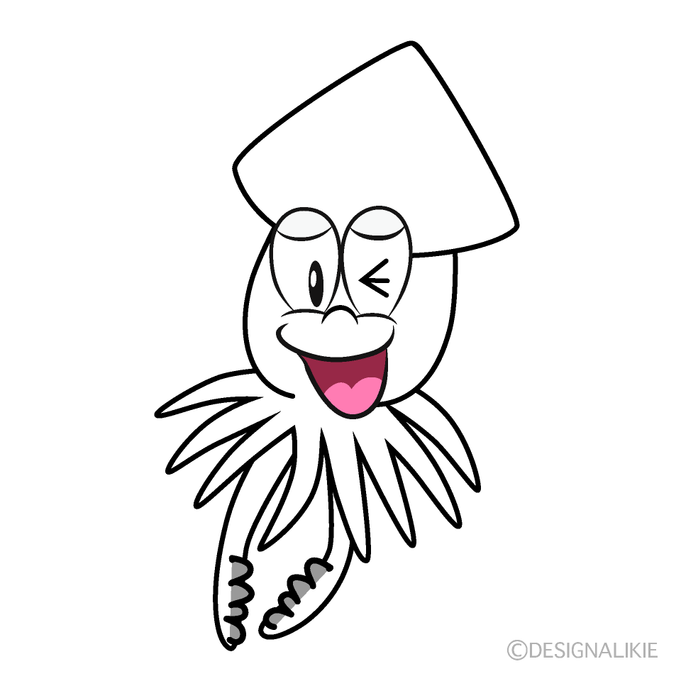 Laughing Squid Cartoon Character Image
