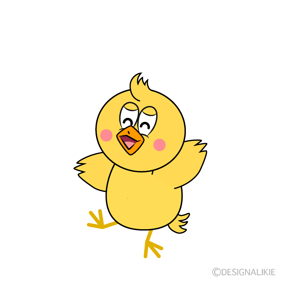 Smiling Chick Cartoon Character Image