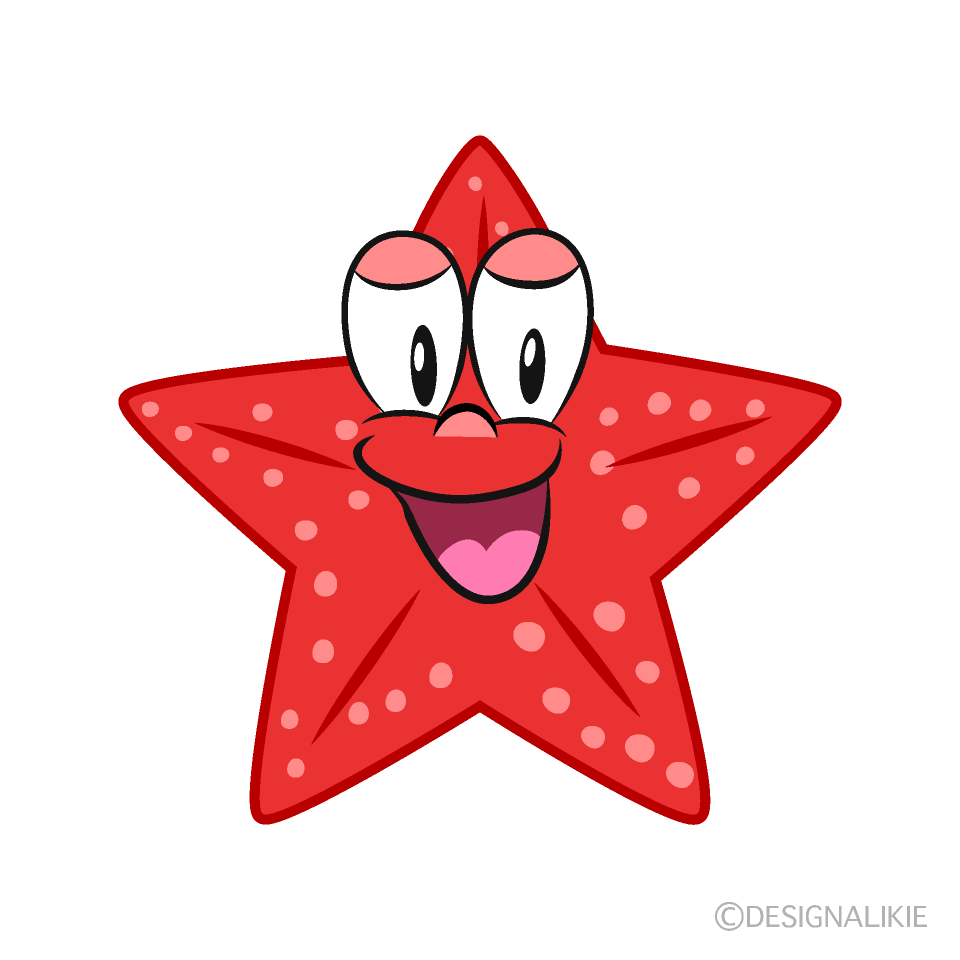 Smiling Starfish Cartoon Character Image
