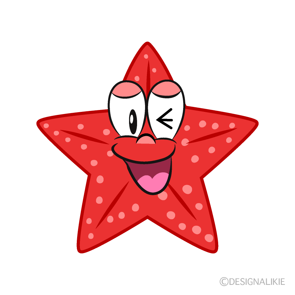 Laughing Starfish Cartoon Character Image