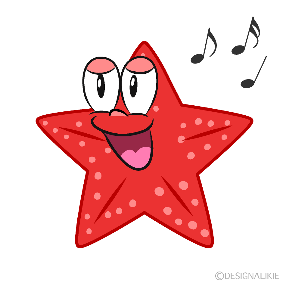 Singing Starfish Cartoon Character Image