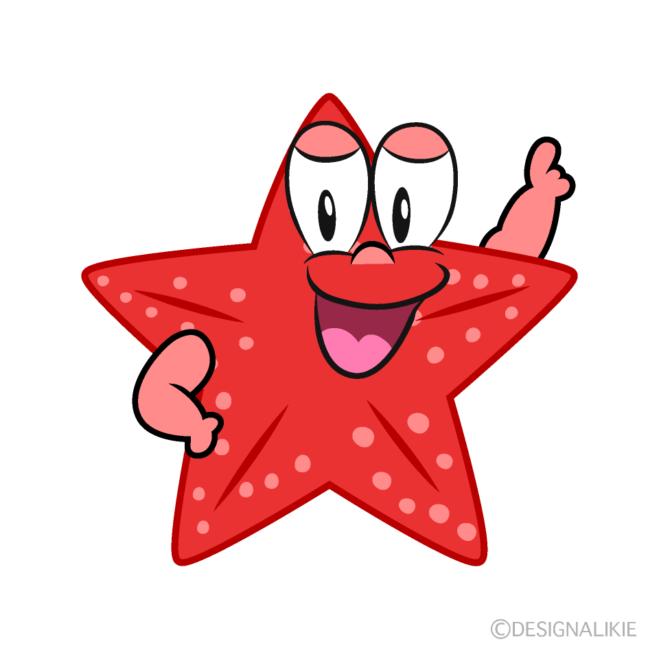 Posing Starfish Cartoon Character Image