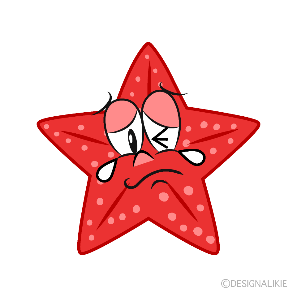 Crying Starfish Cartoon Character Image