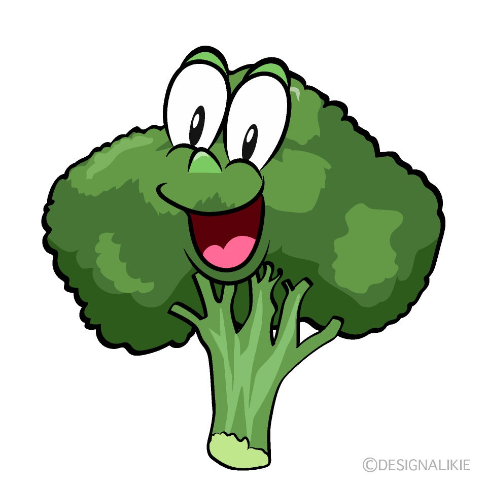 Surprising Broccoli Cartoon Character Image