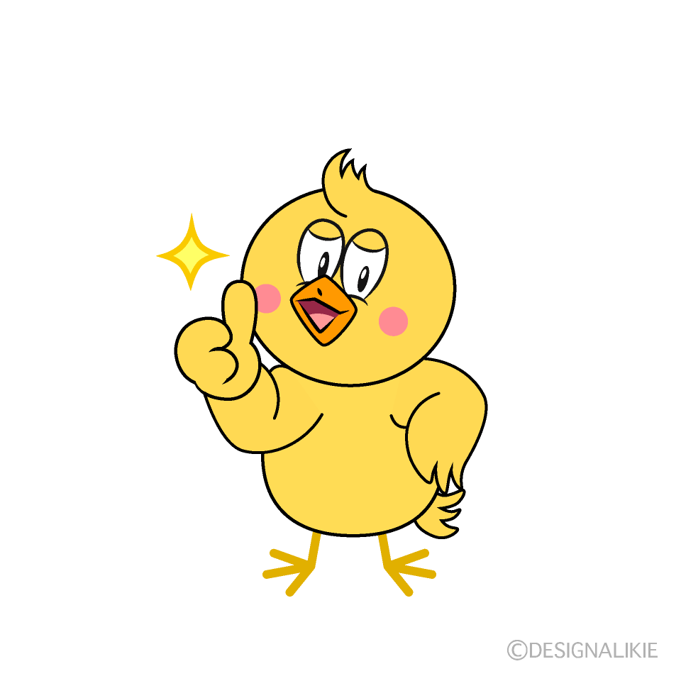 Thumbs Up Chick Cartoon Character Image