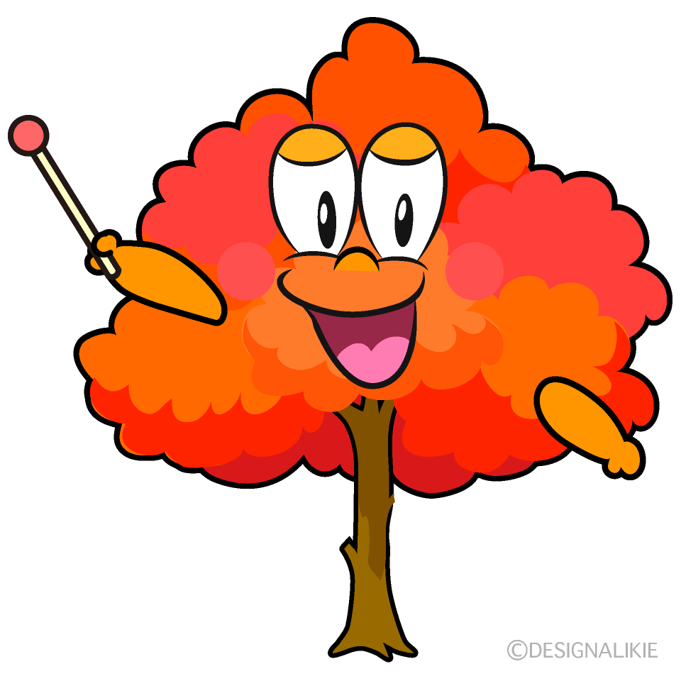 Speaking Fall Tree Cartoon Character Image