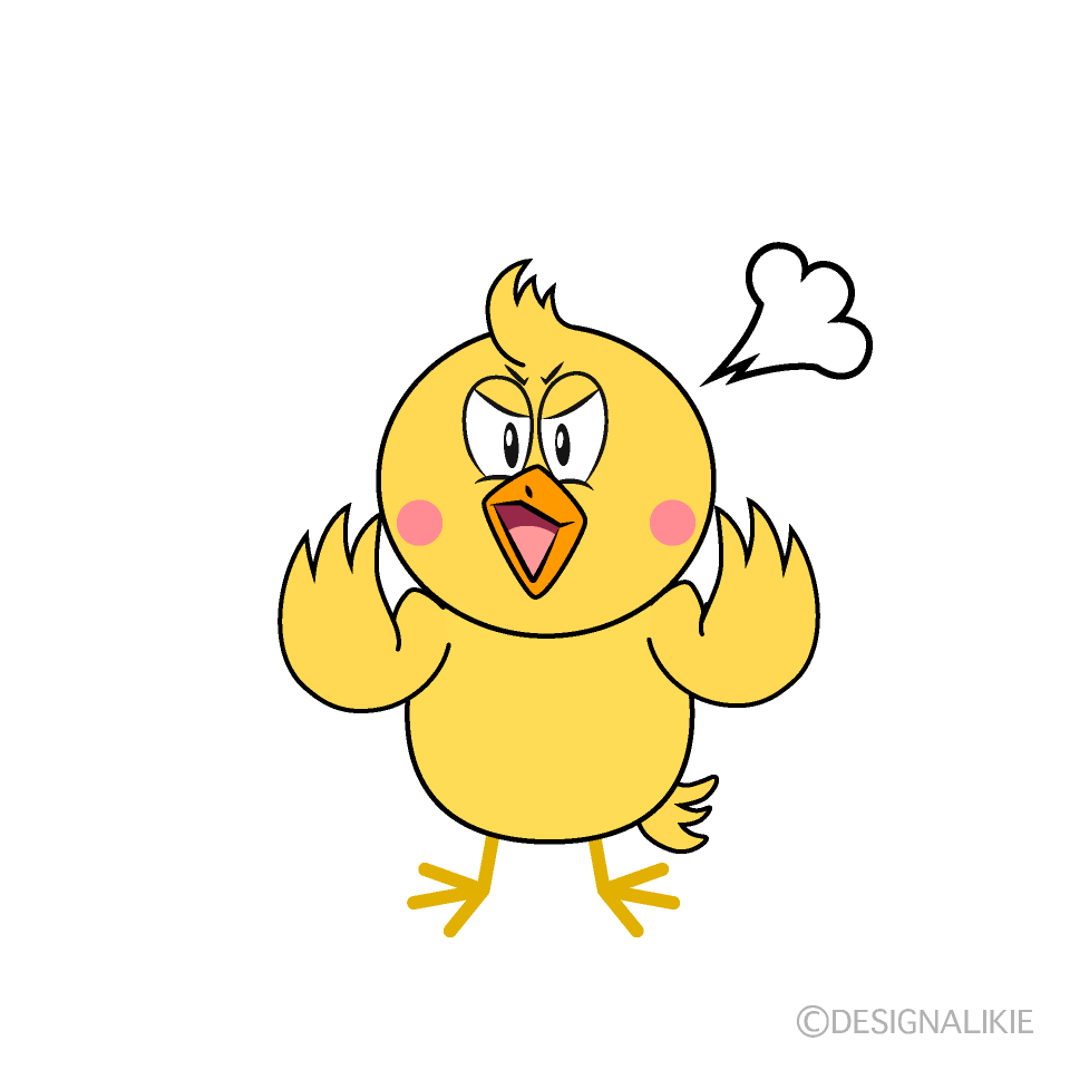Angry Chick Cartoon Character Image