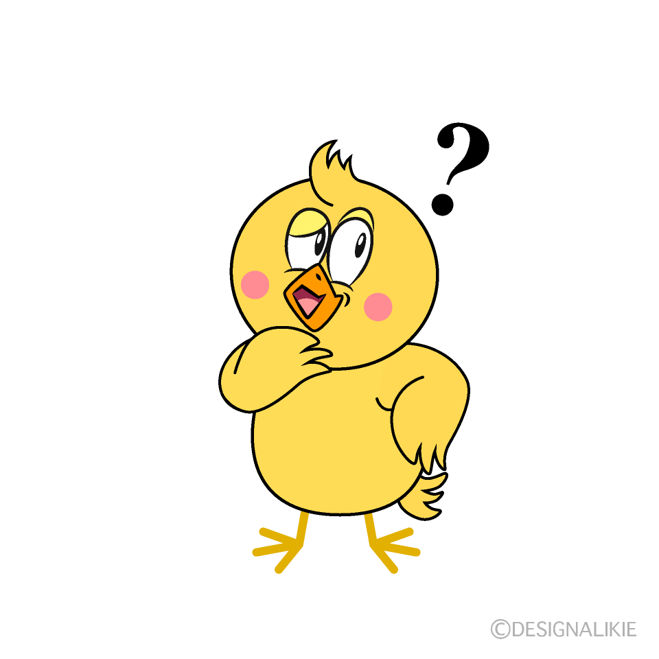 Thinking Chick Cartoon Character Image