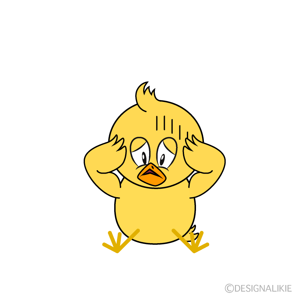 Depressed Chick Cartoon Character Image