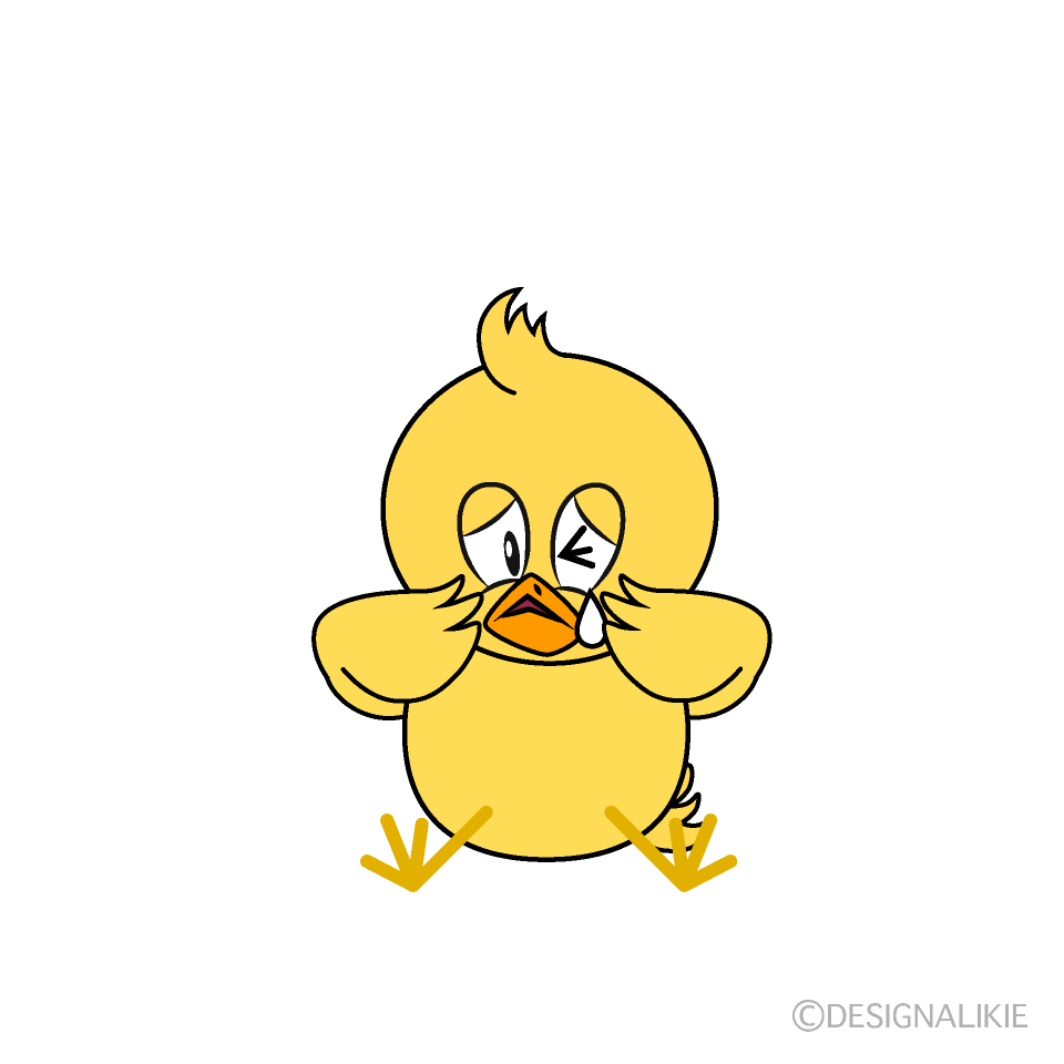 Sad Chick Cartoon Character Image