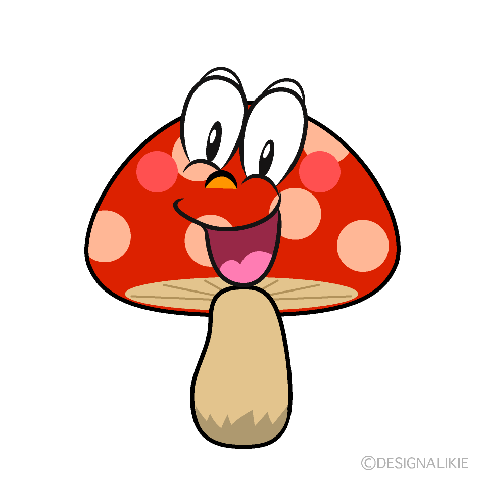 Surprising Red Mushroom Cartoon Character Image