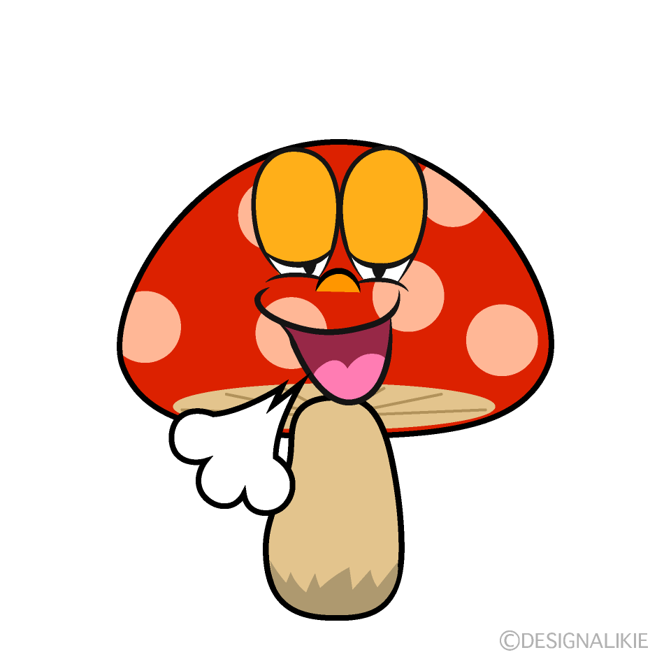 Relaxing Red Mushroom Cartoon Character Image