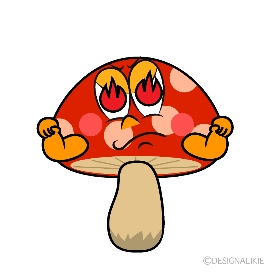 Hongo Rojo Entusiasmo Animado