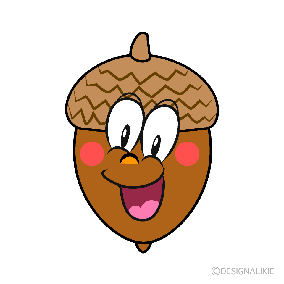 Surprising Acorn Cartoon Character Image