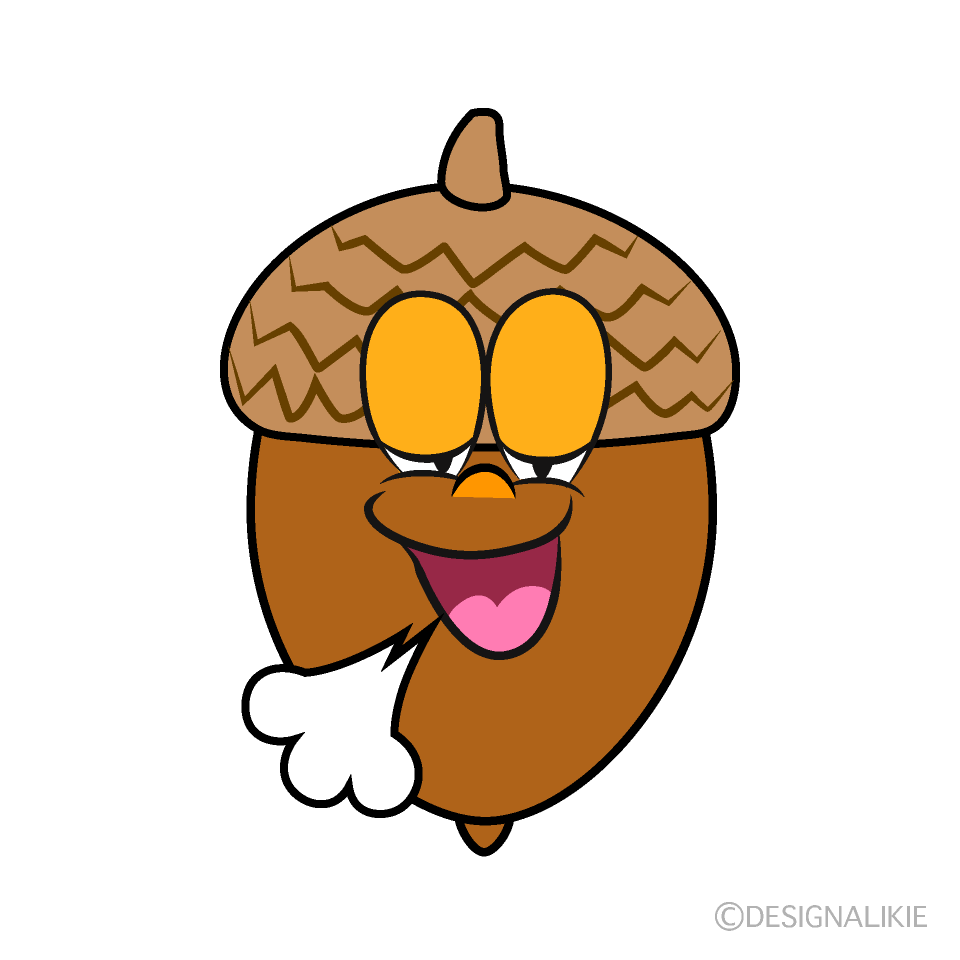 Relaxing Acorn Cartoon Character Image
