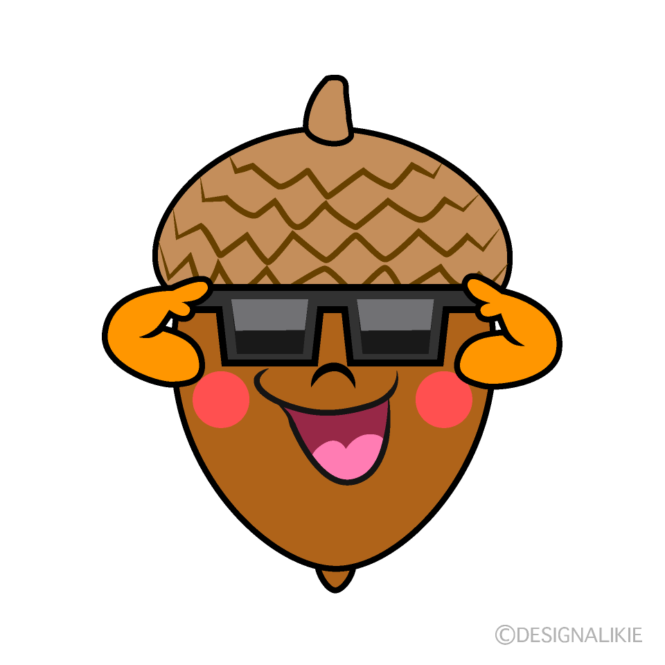 Cool Acorn Cartoon Character Image